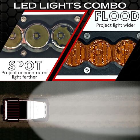 LED Extreme Amber/White (اللون المزدوج) شريط فاتح 38 بوصة لرف السقف صف واحد - 180 واط 162000LM Combo Combo Beam Spot Vlood for Truck Trailer ATV UTV SUV Boat RV in Saudi Arabia
