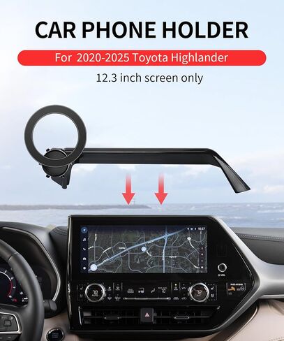 Car Phone Holder for Toyota Highlander 2020-2023 Accessories 8-Inch Screen Fixed Clip, 360° Rotation Phone Mount Compatible with MagSafe,Cell Phone Holder That Does Not Affect Air Vent in Saudi Arabia