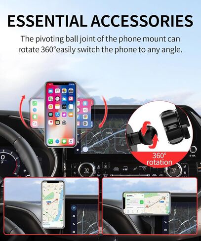 Car Phone Holder for Toyota Highlander 2020-2023 Accessories 8-Inch Screen Fixed Clip, 360° Rotation Phone Mount Compatible with MagSafe,Cell Phone Holder That Does Not Affect Air Vent in Saudi Arabia