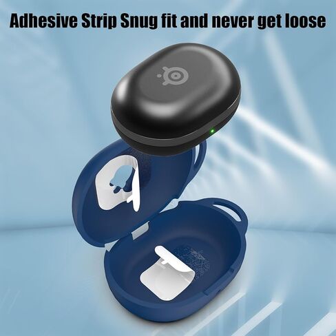 for Steelseries Arctis Gamebuds Silicone Case, Unisex Soft Protective Gamebuds Case, Only Compatible with Steelseries Gamebuds with Carabiner, Black in Saudi Arabia