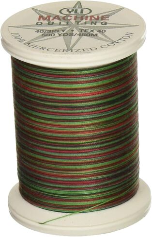 YLI 24450-09V 3-Ply 40wt T-40 Cotton Quilting Variegated Thread, 500 yd, Purple in Kuwait