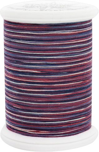 YLI 24450-09V 3-Ply 40wt T-40 Cotton Quilting Variegated Thread, 500 yd, Purple in Kuwait