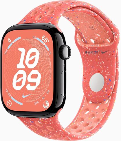 Apple Watch Series 10 [GPS, 42mm] - Jet Black Aluminum Case with Midnight Sky Nike Sport Band, S/M (Renewed) in Saudi Arabia