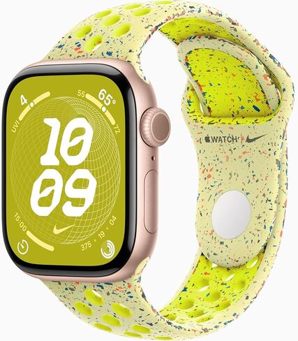 Apple Watch Series 10 [GPS, 42mm] - Jet Black Aluminum Case with Midnight Sky Nike Sport Band, S/M (Renewed) in Saudi Arabia