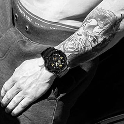 Men Digital Sports Watch, Dual Time Display LED Military Wrist Watch, Shockproof Large Dial Men Wristwatches Outdoor Waterproof Alarm Watches in Saudi Arabia