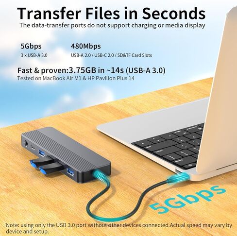 Docking Station Dual Monitor, 10-in-1 USB C Hub with 4K HDMI, VGA, Fast Charging Port, 3 USB Ports, SD/TF Card Reader, 3.5mm AUX, USB C Dongle for MacBook, Dell, Lenovo, HP Laptops in Saudi Arabia