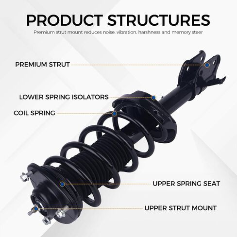 PAROD Shock Absorber Strut Fit for 2008-2010 Honda Odyssey, Front w/Coil Spring Assembly Replace #172542 172541 in Saudi Arabia