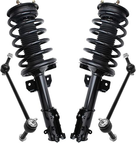 Detroit Axle - Front 4pc Struts Kit for 2005-2010 Ford Mustang, 2 Struts with Coil Spring Assembly 2 Sway Bar Links 2006 2007 2008 2009 Replacement Suspension Quick Install Ready Strut Shock Assembly in Saudi Arabia