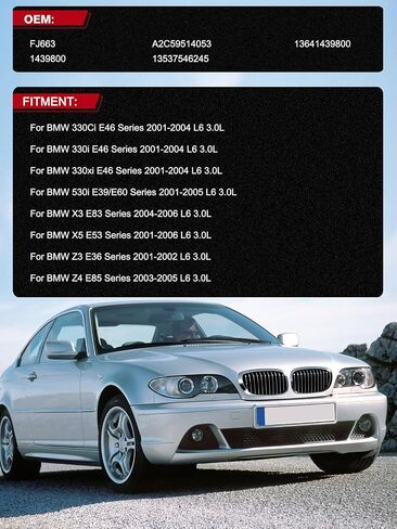 FJ663 Fuel Injectors 6PCS 3.0L Only For BMW 330Ci 2001-2004,330i 2001-2004,330xi 2001-2004,530i 2001-2005, X3 2004-2006,X5 2001-2006,Z3 2001-2002,Z4 2003-2005,13641439800 1439800 in Saudi Arabia