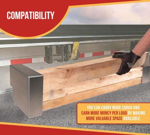 Mytee Products Lightweight Aluminum Dunnage Racks for Flatbed Trailers - 20" x 15" Bolt-On Wood Holder for Gooseneck Trailers - 1 Pair in Saudi Arabia