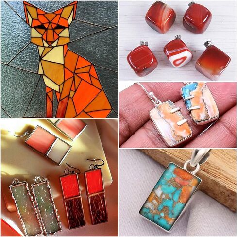Dichroic Glass, 90 COE Fusing Glass Supplies Art Stained Glass Assorted Fusible Glass Jewelry Making Supplies for Microwave Kiln Fusing Glass DIY Crafts, Stained Mosaic Making (Green series, 7PC) in Kuwait