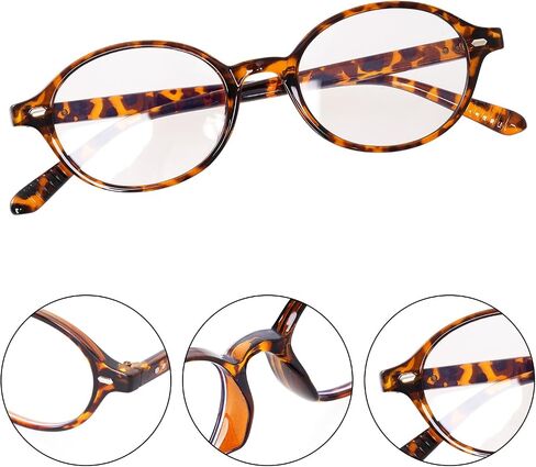 Hoyuwak Retro Oval Frame Glasses for Women Fashion Y2K نظارات وهمية لطيفة in Saudi Arabia