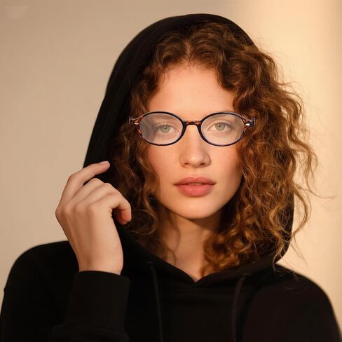 Hoyuwak Retro Oval Frame Glasses for Women Fashion Y2K نظارات وهمية لطيفة in Saudi Arabia