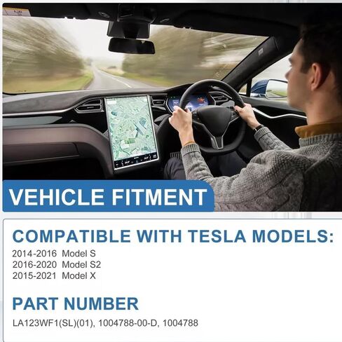 LA123WF1 (SL) (01) شاشة عرض LCD 12.3 "تناسب لعام 2014-2016 Tesla Model S ؛ لعام 2016-2020 Model S2 ؛ لعام 2015-2021 X استبدال Gen 2 Digital Cluster New 1004788-00-D in Kuwait