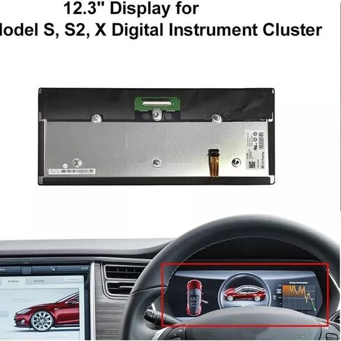 LA123WF1 (SL) (01) شاشة عرض LCD 12.3 "تناسب لعام 2014-2016 Tesla Model S ؛ لعام 2016-2020 Model S2 ؛ لعام 2015-2021 X استبدال Gen 2 Digital Cluster New 1004788-00-D in Kuwait