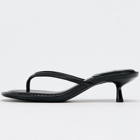 YIYA Women's Kitten Heels Flip Flops Thong Sandals Open Round Toe Comfortable Low Heels Backless Slippers Slip On Slide Spring Summer Beach Dress Shoes in Saudi Arabia