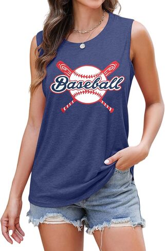 Baseball Tank Top for Women: Baseball Mom Shirt Baseball Fan Game Day Sleeveless Tops in Saudi Arabia