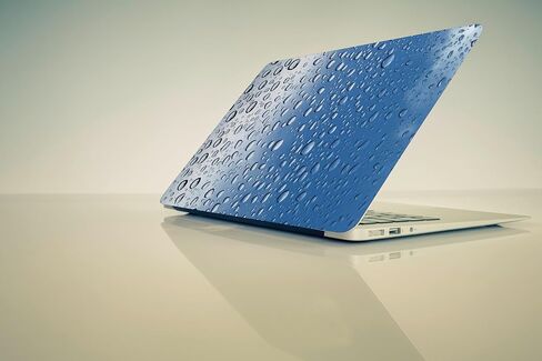 Laptop Skin with 3D Orange Water Drop Pattern Design - Universal Vinyl Sticker Decal, Fits 13-15.6" Laptops, Dustproof, Waterproof, Reusable Cover in Saudi Arabia