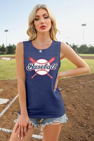 Baseball Tank Top for Women: Baseball Mom Shirt Baseball Fan Game Day Sleeveless Tops in Saudi Arabia
