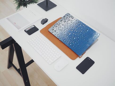 Laptop Skin with 3D Orange Water Drop Pattern Design - Universal Vinyl Sticker Decal, Fits 13-15.6" Laptops, Dustproof, Waterproof, Reusable Cover in Saudi Arabia