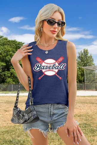 Baseball Tank Top for Women: Baseball Mom Shirt Baseball Fan Game Day Sleeveless Tops in Saudi Arabia