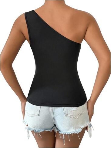 SHENHE Women's Elegant One Shoulder 3D Appliques Sleeveless Y2K Top Flower Tube Top in Saudi Arabia