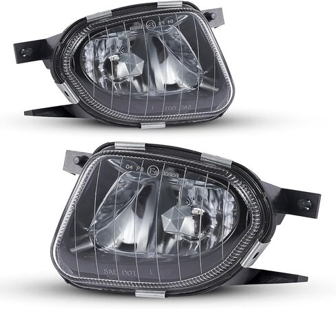 أضواء الضباب لـ Mercedes-Benz E280 E300 E320 E350 E500 E550 E55 AMG جميع التكوينات ، W211 S211 2003-2009 مصابيح الضباب 1 زوج واضح زجاجي in Kuwait