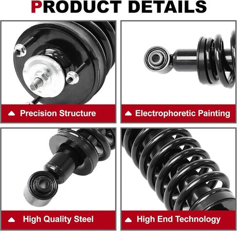 TOPAZ Front Left & Right Complete Strut Shock Absorber Compatible with 2003 2004 2005 2006 2007 2008 2009 2010 2011 Ford Crown Victoria for Lincoln Town for Mercury Grand Marquis Replace#171346 2PCS in Saudi Arabia