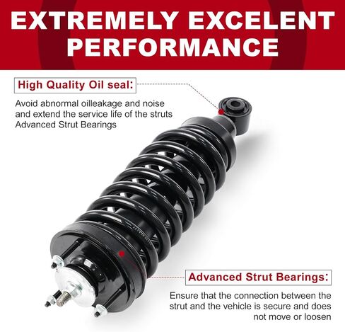 TOPAZ Front Left & Right Complete Strut Shock Absorber Compatible with 2003 2004 2005 2006 2007 2008 2009 2010 2011 Ford Crown Victoria for Lincoln Town for Mercury Grand Marquis Replace#171346 2PCS in Saudi Arabia