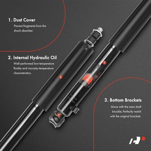 A-Premium Front Pair (2) Shock Absorber Compatible with GMC W4500 Forward 1992-2009, W5500 Forward 2003-2009 & Chevrolet LCF 3500 2016-2018, W4500 Tiltmaster 1992-1995 & Isuzu NPR 1986-2018, NRR, NQR in Saudi Arabia