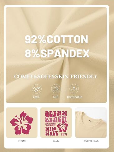 Hawaiian Shirts for Women Teen Girls Oversized Aesthetic Preppy Hibiscus Graphic Tees Beach Vacation Tshirts Tops in Kuwait