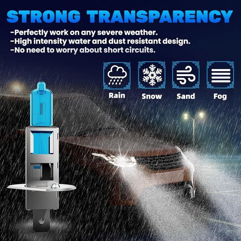 Halogen Headlights Fit for Hyundai Elantra 2007-2012 Headlight Bulbs,H1 High Beams+ H11B Low Beams+ 880/881 Fog Lights Bright Front Lights,Plug And Play,Pack of 6 in Saudi Arabia