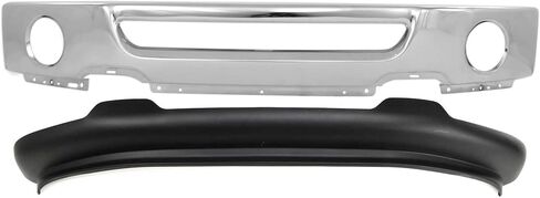 طقم المصد المرآب Pro for Ford F-150 2006-2008 Front Chrome Steel w/Fog Light Holes Date من 9 أغسطس 2005 يستبدل # 6L3Z17757BA FO1002399 6L3Z17626AA in Saudi Arabia