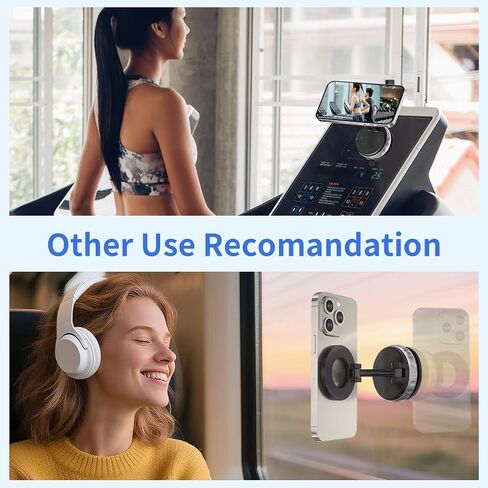 Vacuum Suction Magnetic Phone Holders for Your Car, 360° Adjustable Car Phone Holder, Suction Cup Car Phone Mount Compatible with iPhone Android and All Smartphones in Saudi Arabia