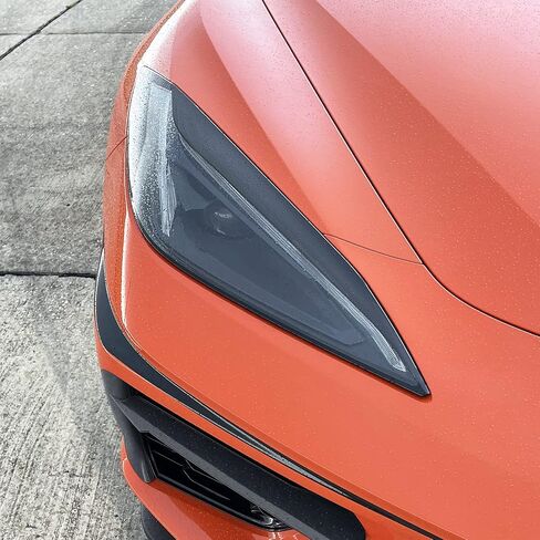 Slickmod Precut Vinyl Smoke Lint لعام 2020-2022 Chevy Corvette C8 المصباح (المصباح ، 20 ٪ دخان داكن) in Saudi Arabia