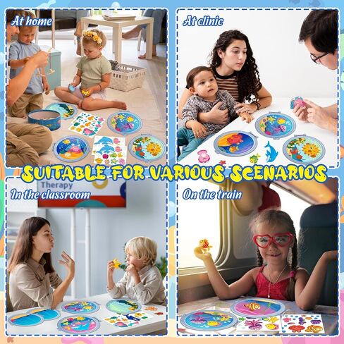 Ocean Animal Stickers Crafts for Kids - Make Your Own Under The Sea Scene Sticker Art DIY Kit for Summer Party Activities in Kuwait