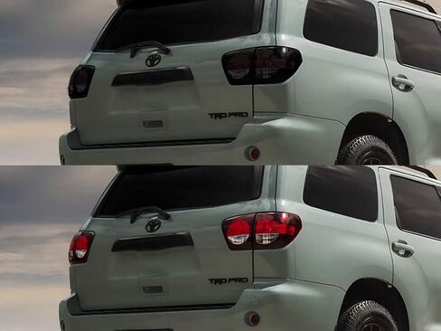 Rvinyl Tail Light Pre Cut Film Tint Kit in Smoke متوافق مع Toyota Sequoia 2018-2022 - ظهورات لاصقة in Saudi Arabia