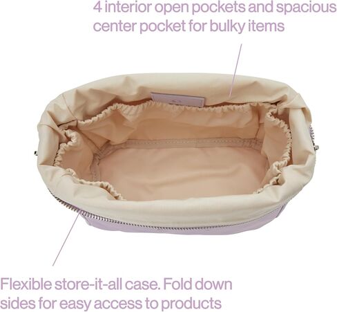 ETOILE - Jet Setter Travel Case Black Soft Flexible and Foldable Makeup Cosmetic Travel Bag in Saudi Arabia