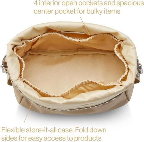 Etoile - Jet Setter Travel Case أسود ناعم مرن وقابل للطي كيس السفر التجميلي in Kuwait