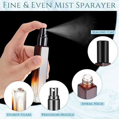 DOMENSI 40 PCS 10ML Travel Travel Travel Reclable Bottles Glass Pray Bottle Perfum in Kuwait