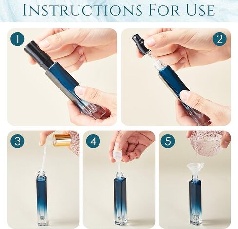 DOMENSI 40 PCS 10ML Travel Travel Travel Reclable Bottles Glass Pray Bottle Perfum in Kuwait
