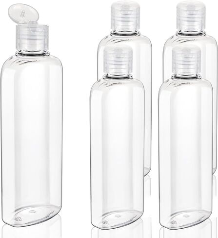 Travel Shampoo Bottles 7.7oz/220ml 3 Pack Leak Proof Plastic Squeeze Bottles with Flip Cap Travel Toiletries Empty Refillable Containers for Shampoo Conditioner Lotion in Kuwait
