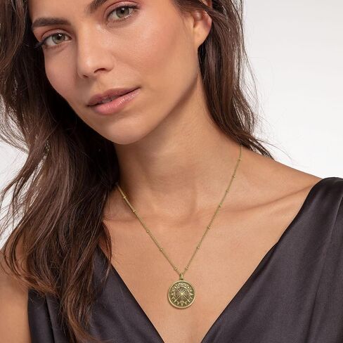 قلادة قرص قلادة Compass: Retro Inspirational Globe Adventure Jewelry هدايا التخرج ذات معنى للرجال خريجي كلية المدرسة الثانوية in Kuwait