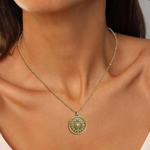 قلادة قرص قلادة Compass: Retro Inspirational Globe Adventure Jewelry هدايا التخرج ذات معنى للرجال خريجي كلية المدرسة الثانوية in Kuwait