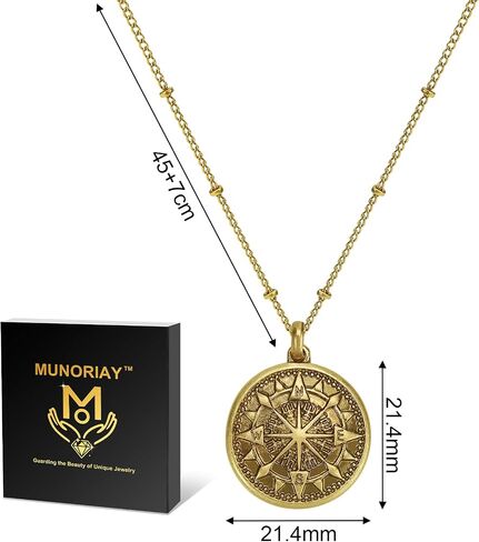 قلادة قرص قلادة Compass: Retro Inspirational Globe Adventure Jewelry هدايا التخرج ذات معنى للرجال خريجي كلية المدرسة الثانوية in Kuwait