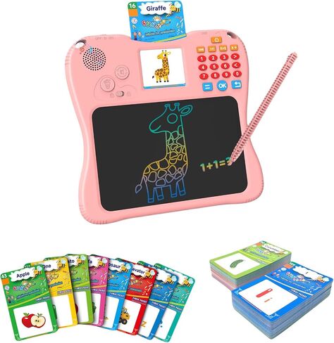 SPG300 3-in-1 Kids Learning Tablet Oral Arithmetic,130 Memory Cards, Drawing Board,7.5" Screen Educational Toy for Math & Creativity,Portable Learning System for Ages 2+ in Saudi Arabia