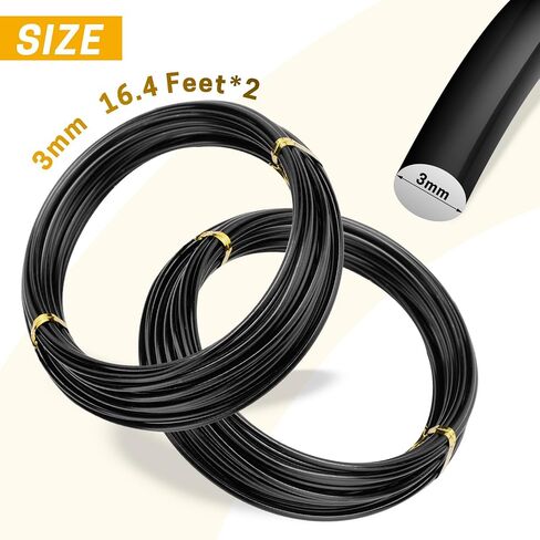 16.4 Feet Black Aluminum Craft Wire 3 mm Thickness Bendable Metal Craft Wire for DIY Crafts Making in Saudi Arabia