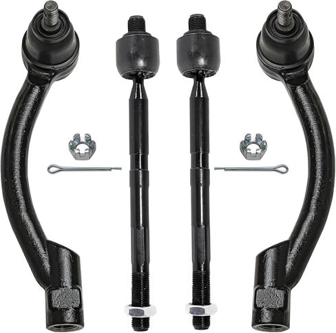 Detroit Axle - 4pc Rods Front Tie Fors for 2014-2018 Kia Forte Koup Forte5 و Inner و Outer Rod Rod 2015 2015 2017 استبدال in Saudi Arabia