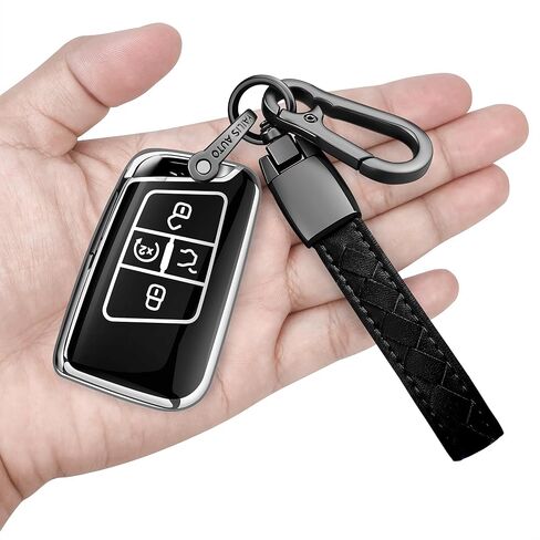 Serfera for Volkswagen Key Fob مع مجموعة مفاتيح مفتاح الحماية الكاملة للحماية الكاملة المتوافقة مع Tiguan Atlas Jetta Passat Golf Alltrack (Silver) in Saudi Arabia