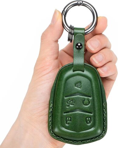 بالنسبة إلى Cadillac Key FOB ، قم بتغطية جلد أصلي مع سلسلة المفاتيح ، متوافقة مع 2015-2019 Cadillac CTS و SRX و XT5 و ATS و STS و CT6 وما إلى ذلك. in Saudi Arabia